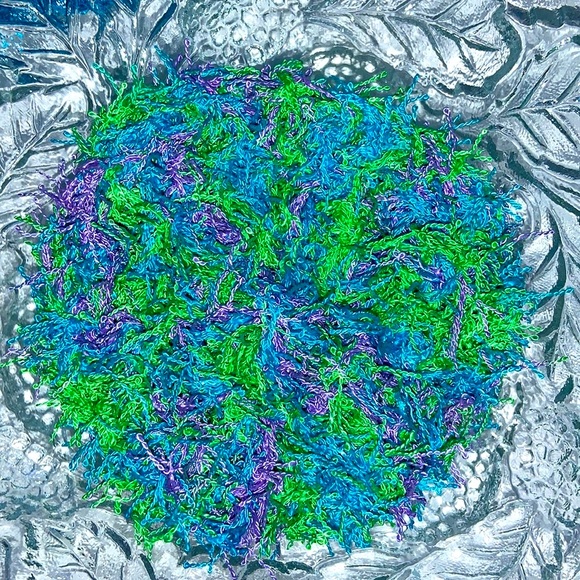 HAND CRAFTED Crochet Scrubbing Pads Polyester Kitchen Bath All Purpose Four Pads - Picture 5 of 10